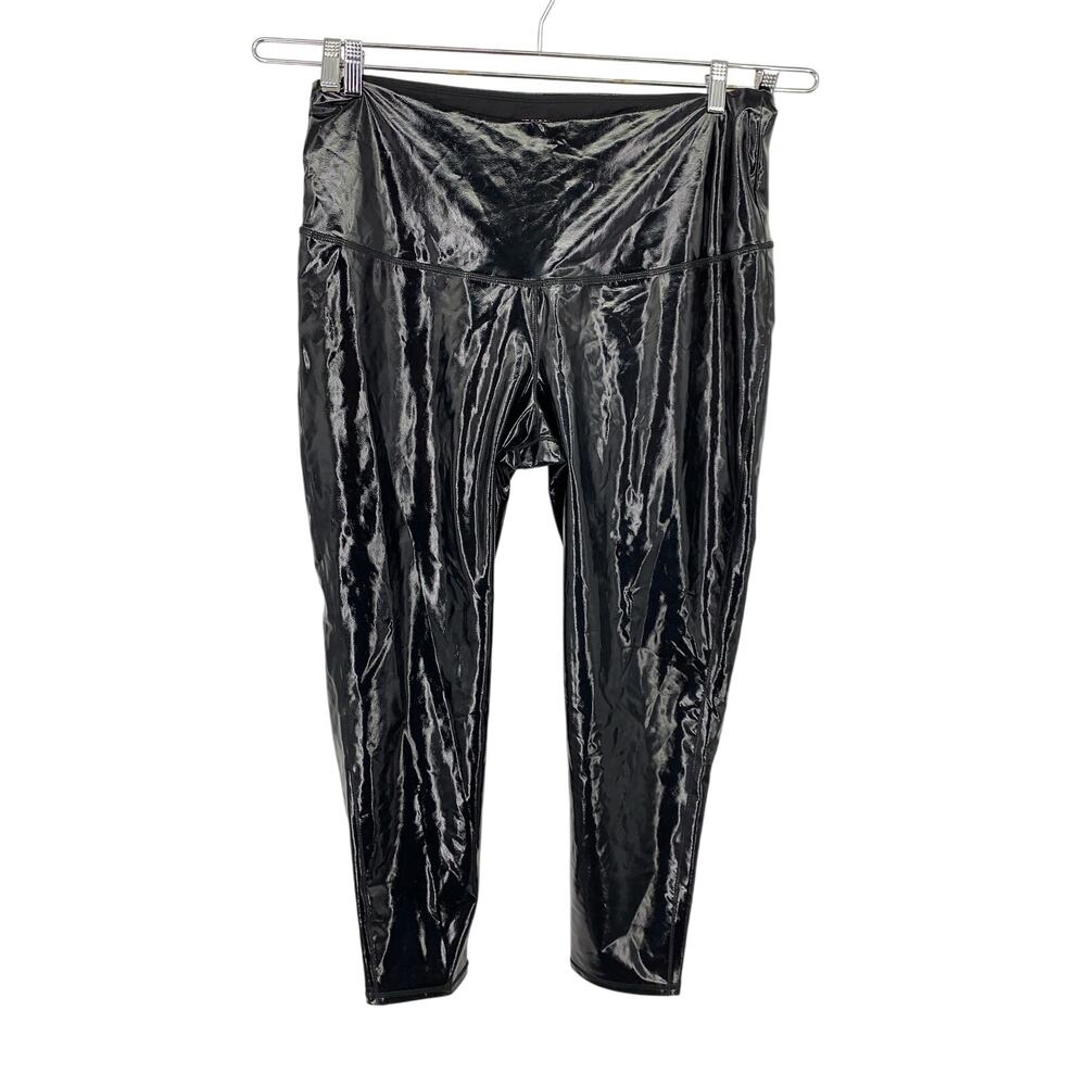 CALIA Sculpt Patent Legging Womens XXL Black High Shine High Rise Wide Waistband